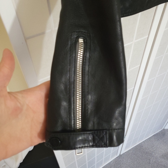All Saints Black Leather Jacket - Picture 13 of 16